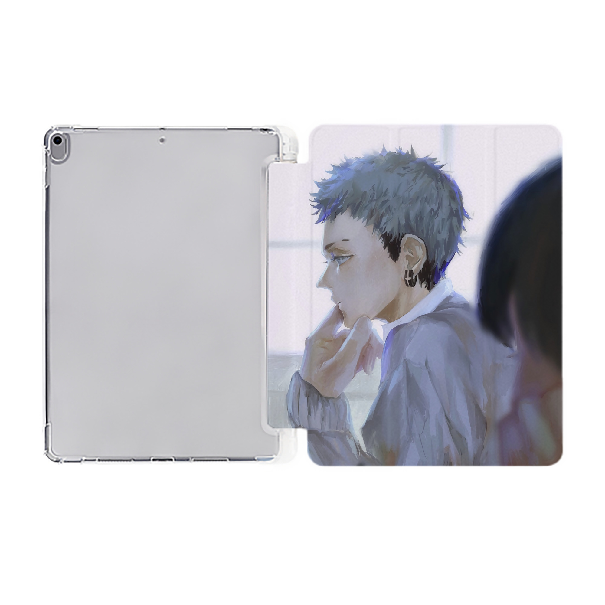 （画像用） 東京リベンジャーズ Tokyo Revengers IPad ケース ペン収納付き 三つ折りスタンド PUレザー×シリコン 対応機種9.5/10.5/10.9インチ